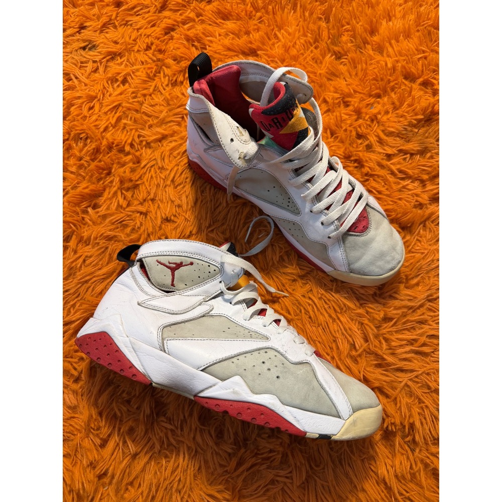 Nike Air Jordan 7 Retro Hare White True Red Silver 304775-125 Mens 10